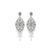 Chiara baroque stud earrings - silver