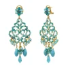 Chiara dangle stud earrings - turquoise