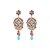 Chiara dangling pierced stud earrings - red