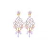 Chiara fine stud earrings for pierced ears - violet