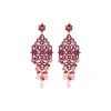 Chiara pierced drop stud earrings - fuchsia pink