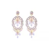 Chiara pierced stud drop earrings - violet