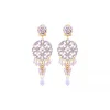 Chiara pierced stud earrings - violet