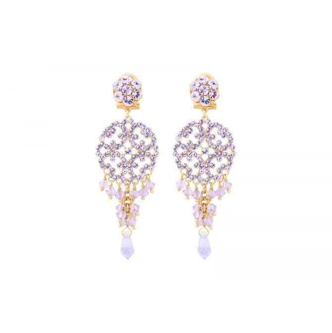 Chiara pierced stud earrings - violet