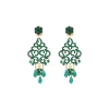Chiara pierced stud earrings - green