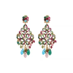 Chiara pierced stud earrings - multicoloured