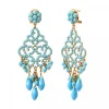 Chiara pierced stud earrings - turquoise