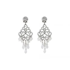 Chiara pierced stud earrings - silver