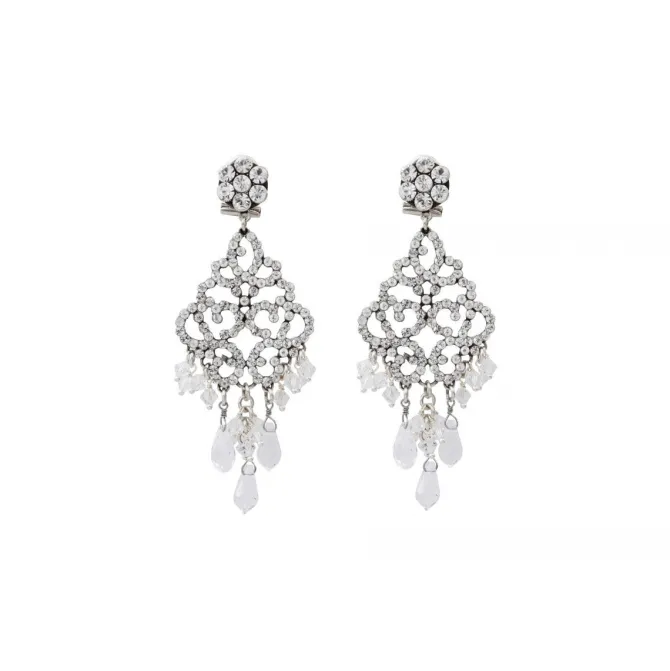 Chiara pierced stud earrings - silver