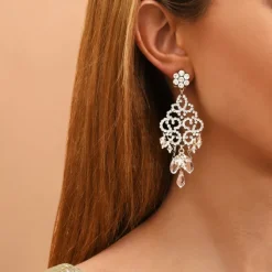 Chiara pierced stud earrings - silver