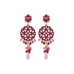 Chiara pierced stud earrings - roses