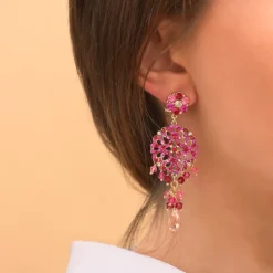 Chiara pierced stud earrings - roses