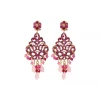 Chiara pierced stud earrings - fuchsia pink