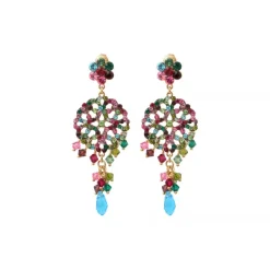 Chiara round stud earrings - multicoloured