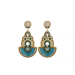 Circus clip-on earrings - blue