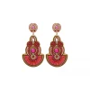 Circus clip-on earrings - fuchsia pink