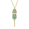 Circus pendant necklace - turquoise