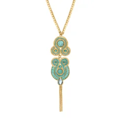Circus pendant necklace - turquoise