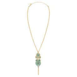 Circus pendant necklace - turquoise