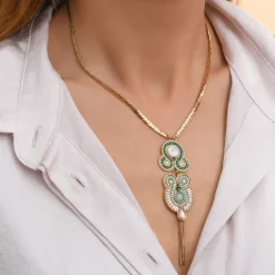 Circus pendant necklace - blue