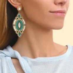 Circus pierced stud earrings - blue
