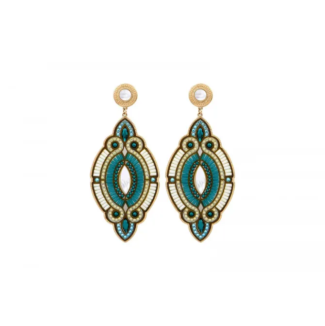 Circus pierced stud earrings - blue