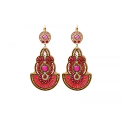 Circus sleeper earrings - fuchsia pink