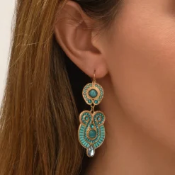 Circus sleeper earrings - turquoise