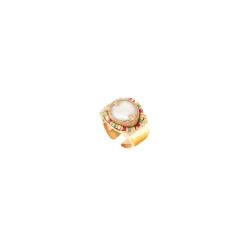 Claudia adjustable ring - mother-of-pearl