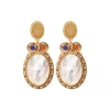Claudia clip-on earrings - mother-of-pearl