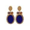 Claudia clip-on earrings - blue