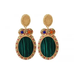 Claudia clip-on earrings - green
