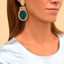 Claudia clip-on earrings - green