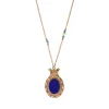 Claudia delicate pendant necklace - blue
