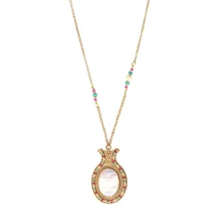 Claudia pendant necklace - white