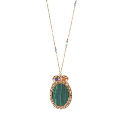 Claudia pendant necklace - green