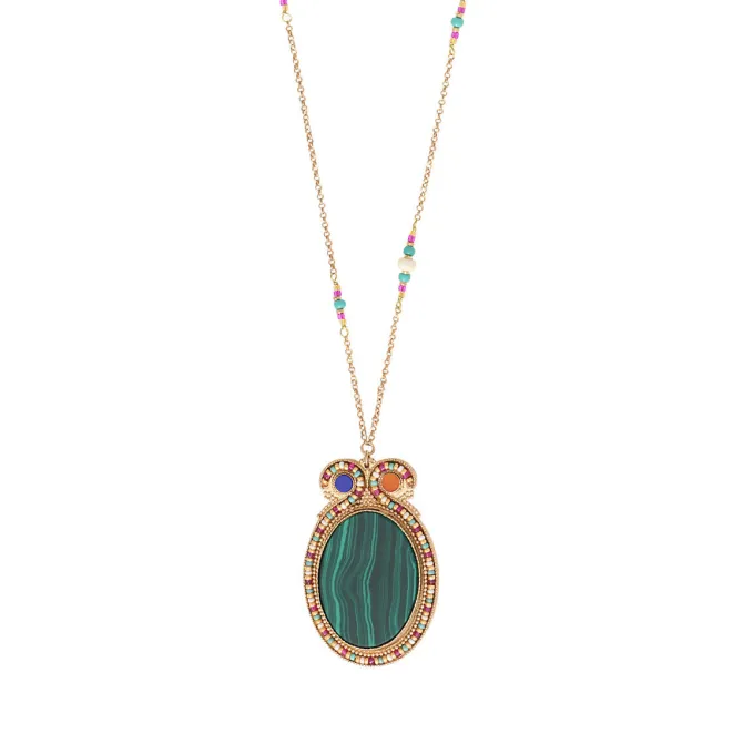 Claudia pendant necklace - green