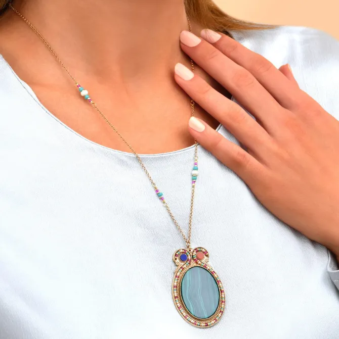 Claudia pendant necklace - green