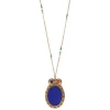 Claudia pendant necklace - blue