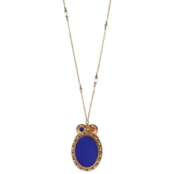 Claudia pendant necklace - blue