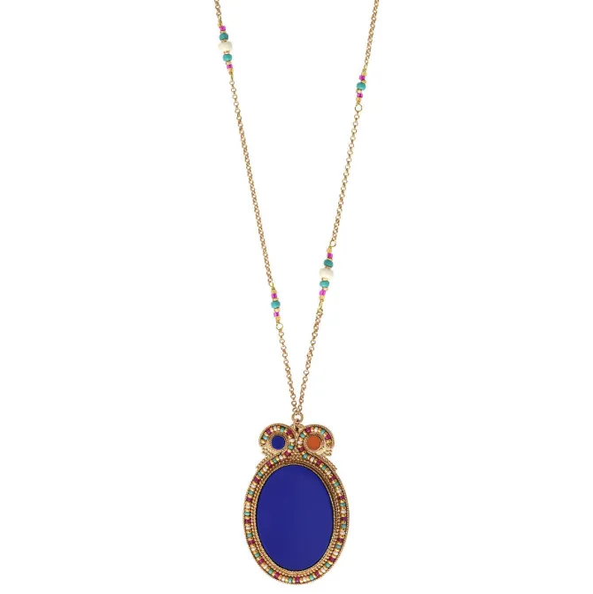 Claudia pendant necklace - blue