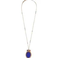Claudia pendant necklace - blue