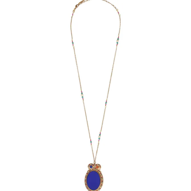 Claudia pendant necklace - blue