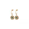 Claudia pierced stud earrings - green