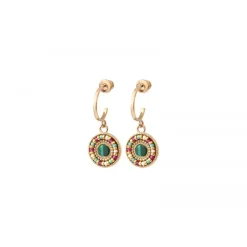 Claudia pierced stud earrings - green