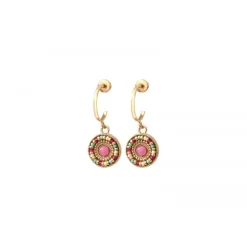 Claudia pierced stud earrings - pink mother-of-pearl