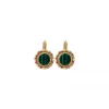 Claudia thin sleeper earrings - green