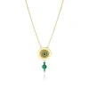 Dakota Adjustable Delicate Pendant Necklace - Green