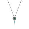 Dakota Adjustable Pendant Necklace - Turquoise