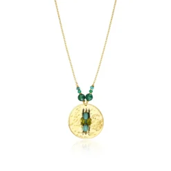 Dakota Adjustable Pendant Necklace - Green